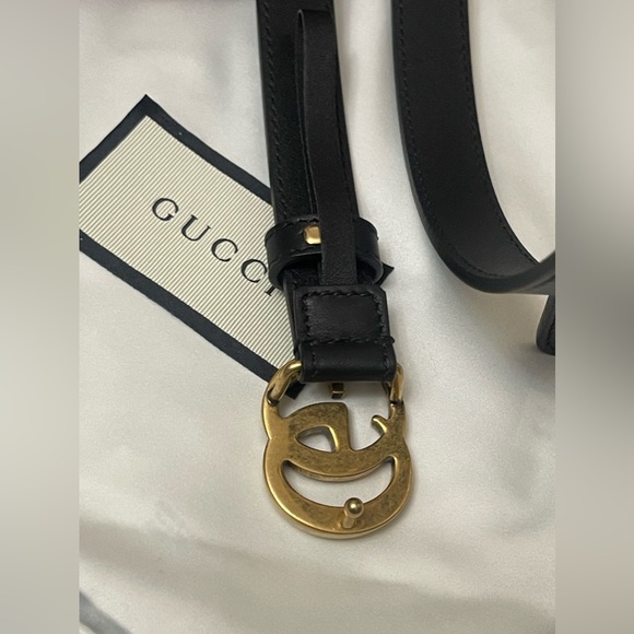 Gucci GG Marmont Gold-tone thin Belt Sz. 90cm - Picture 8 of 16